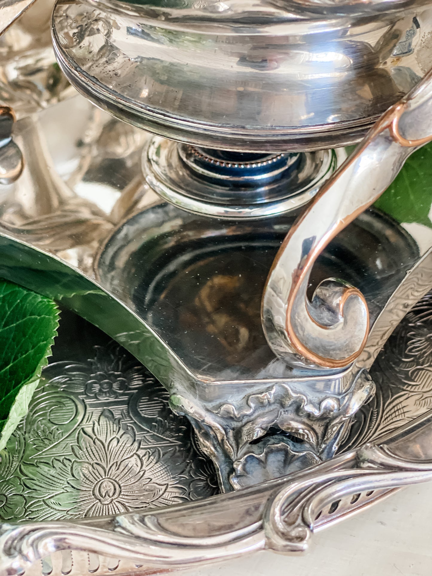 Beautiful Antique Teapot on Stand
