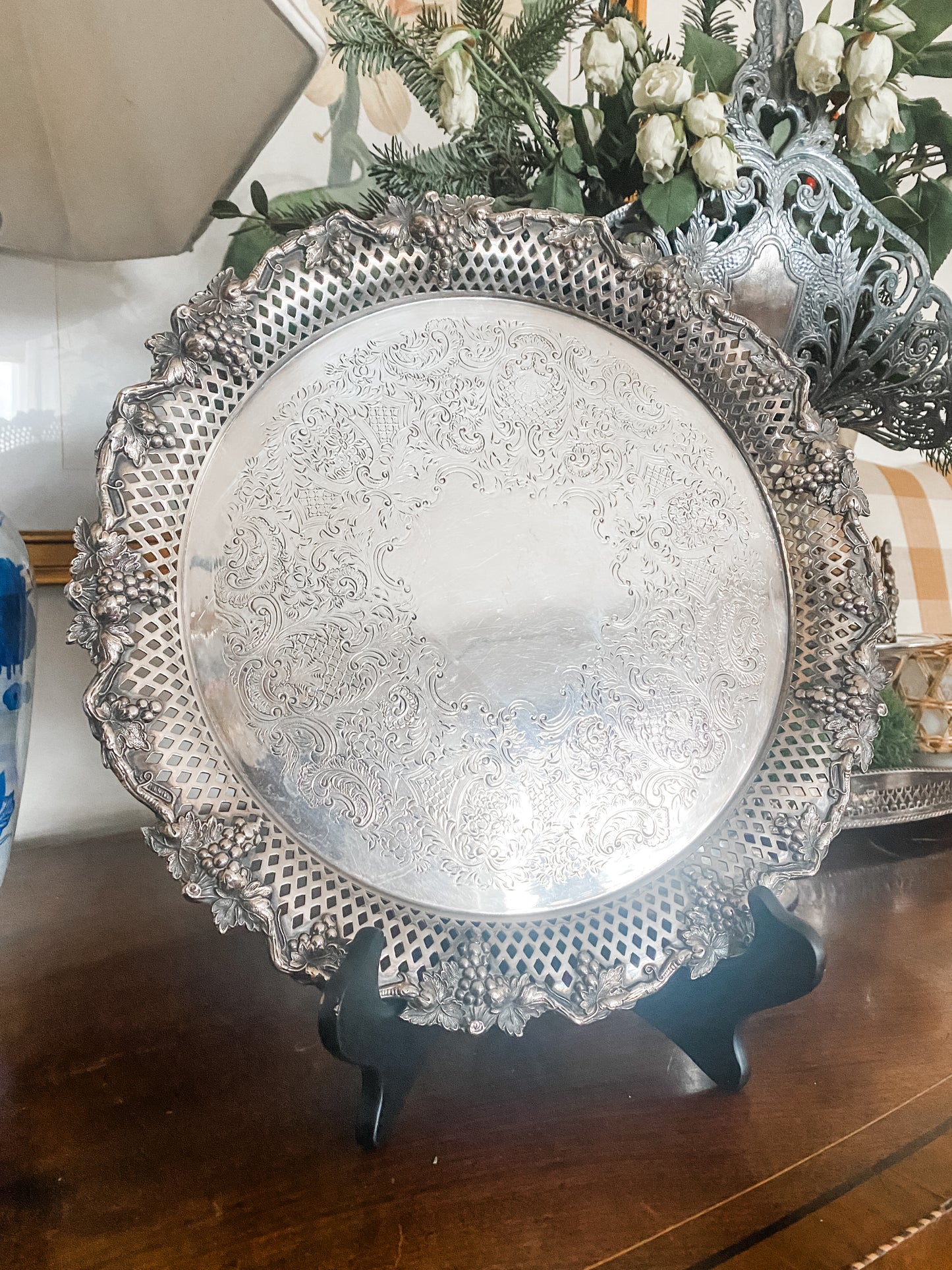 Early 1900's Barker Ellis English Pierced Tray