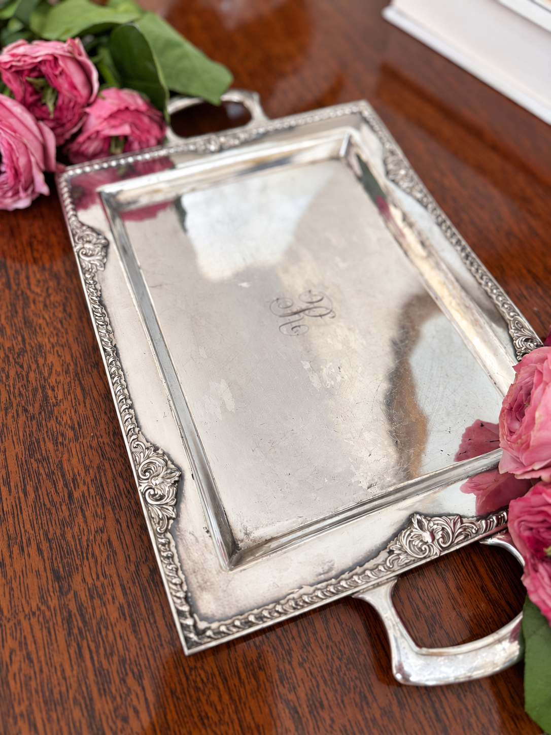 Antique Derby Silver Company Tray