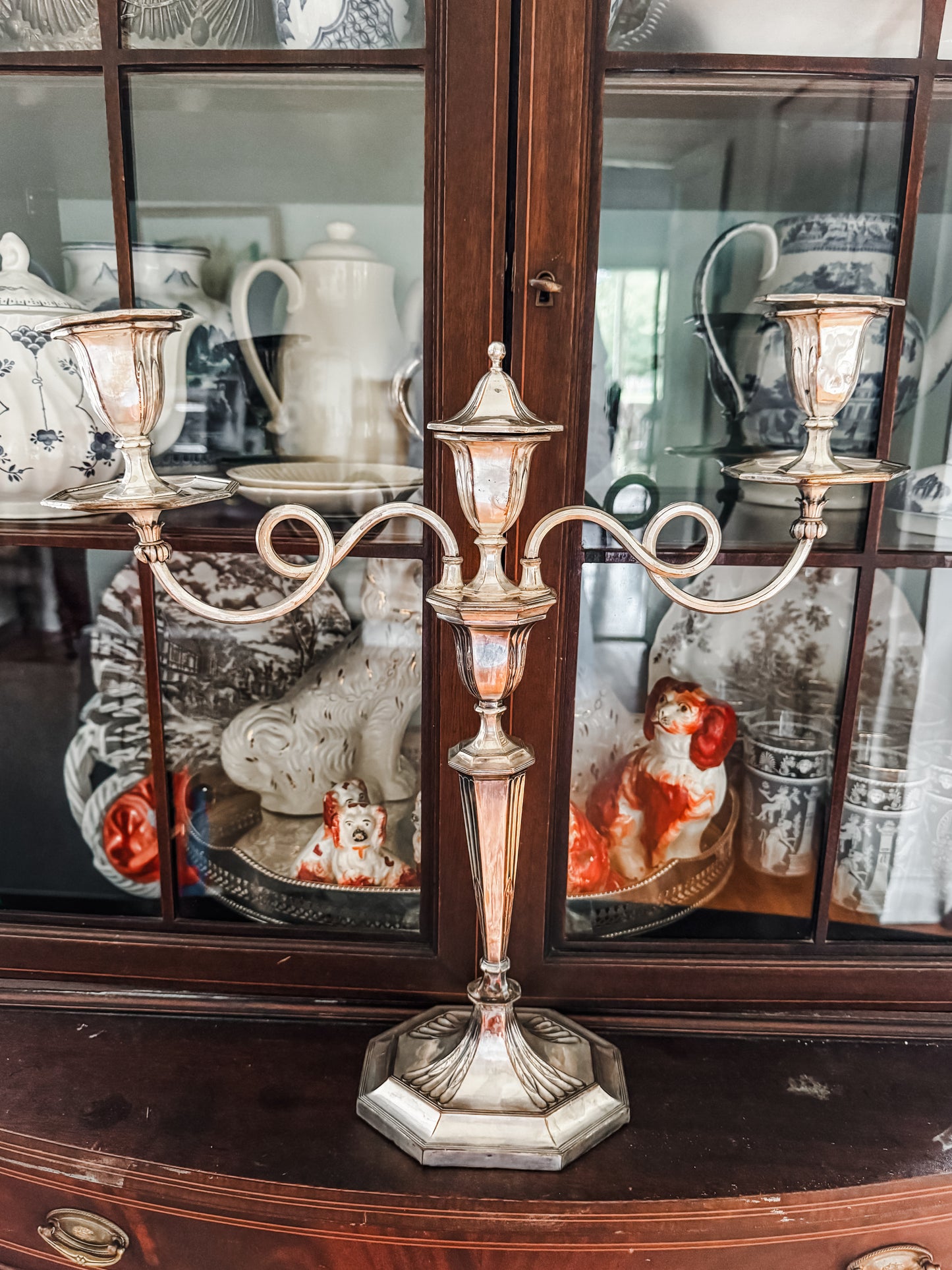 Old Sheffield Plate Candelabra Circa 1800-1825