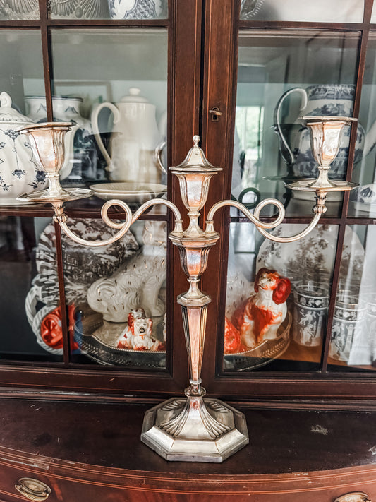Old Sheffield Plate Candelabra Circa 1800-1825