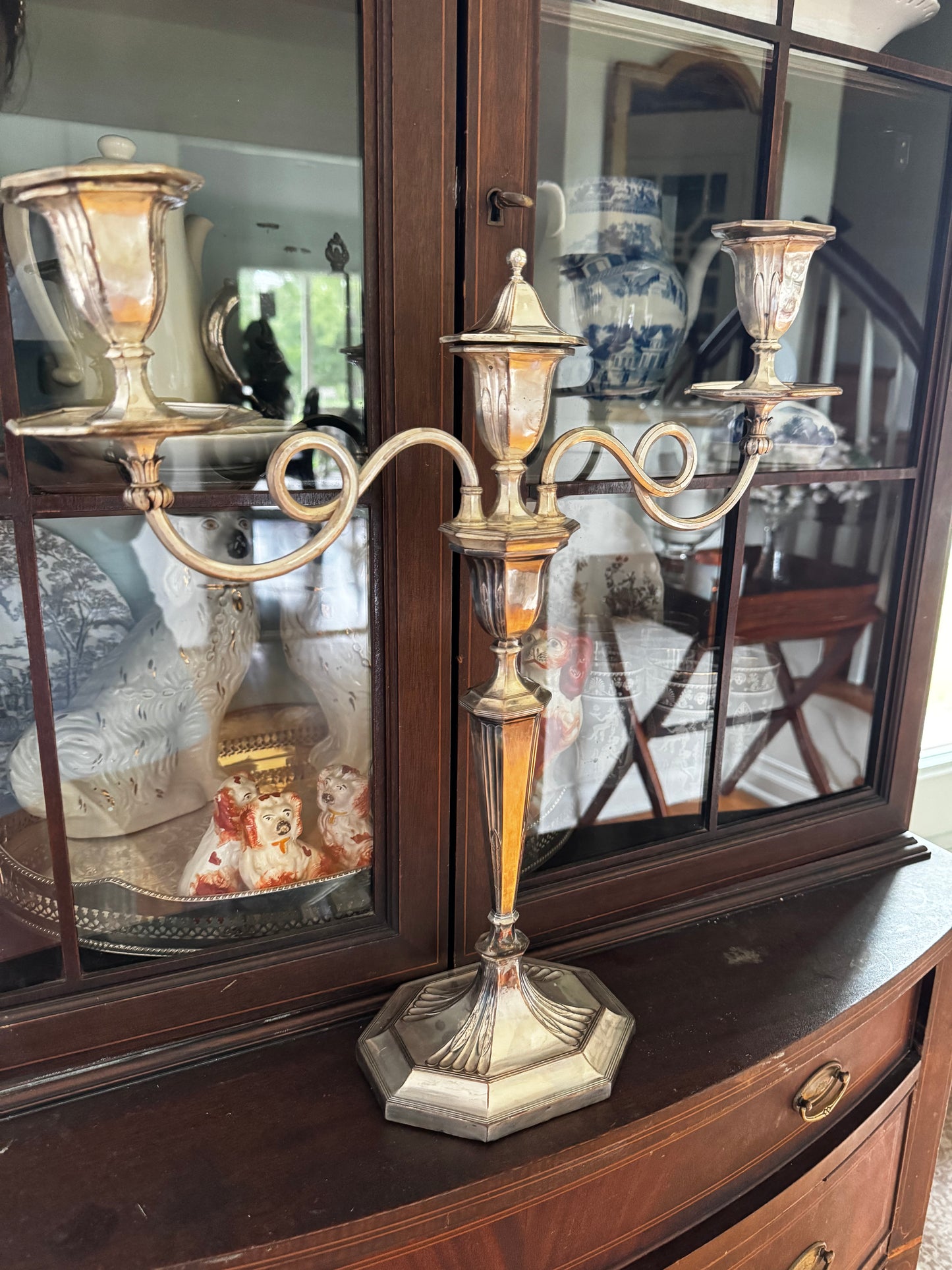 Old Sheffield Plate Candelabra Circa 1800-1825