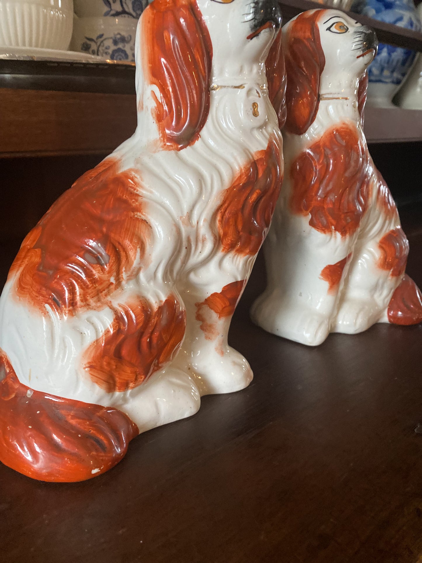Pair of Antique Staffordshire Spaniels