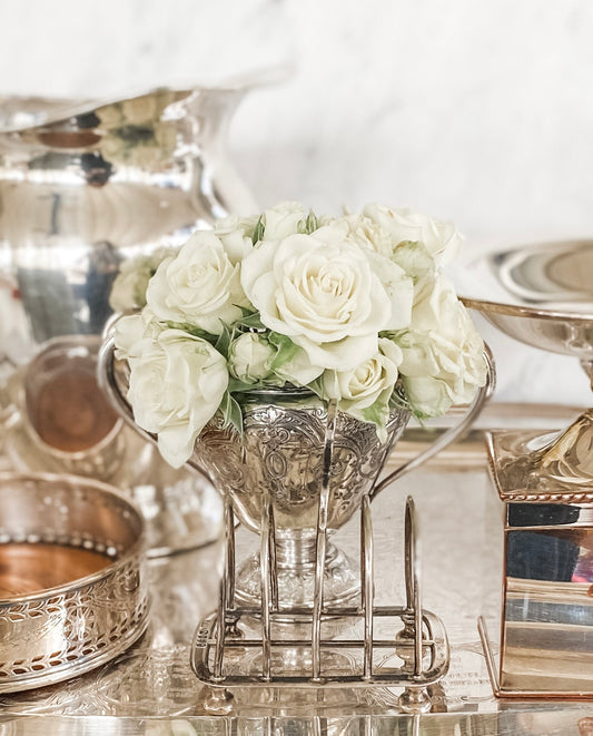 Antique Etched Sugar Bowl Vase