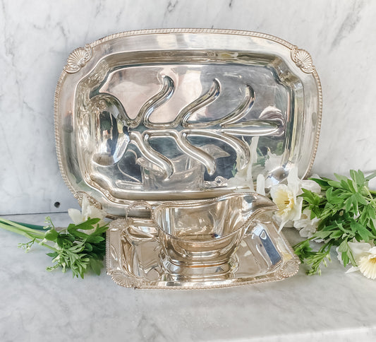 Vintage Reproduction Sheffield Meat Platter