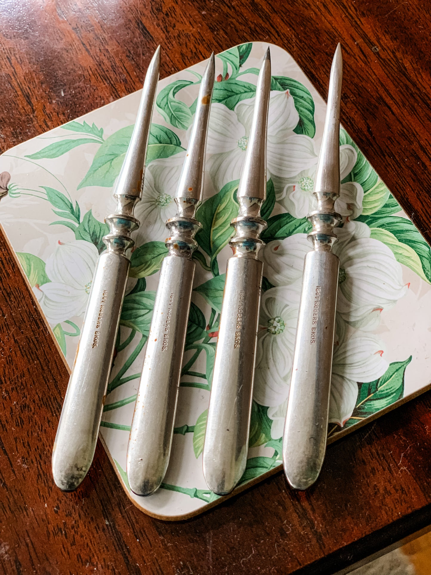 Set of 4 Antique Seafood Picks