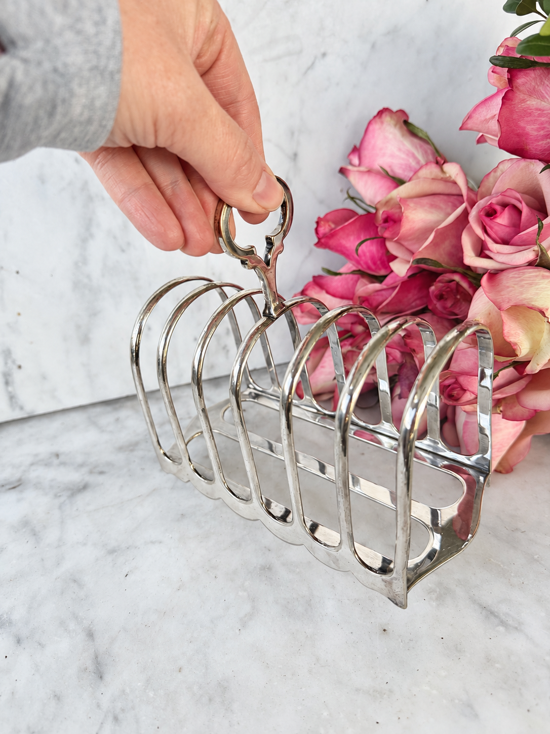 Antique Walker and Hall Extra Large Toast Rack