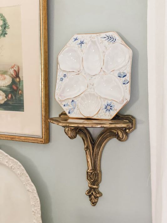Blue Antique Oyster Plate