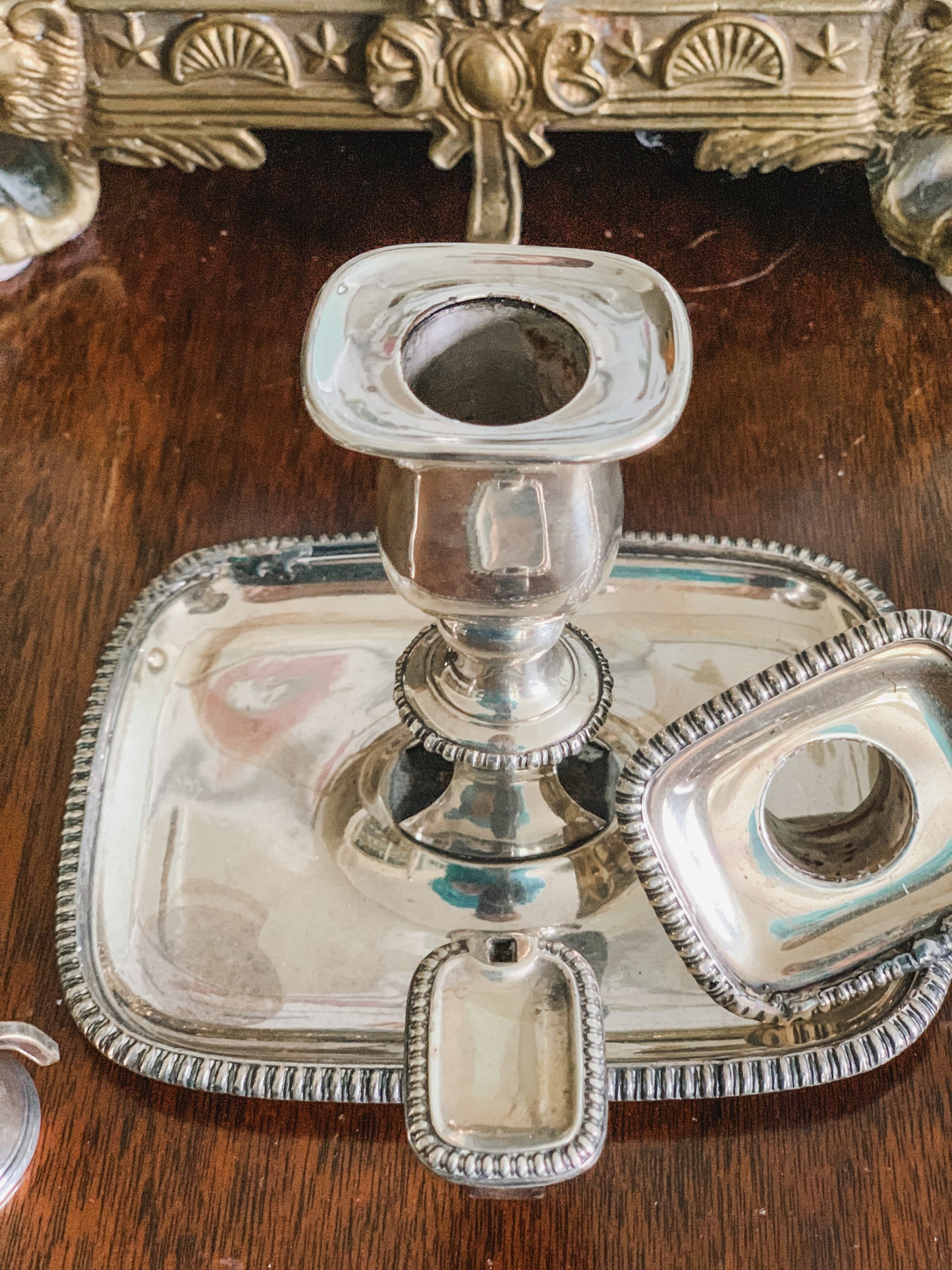 Late 1700's - Early 1800's Old Sheffield Plate Chamberstick Set
