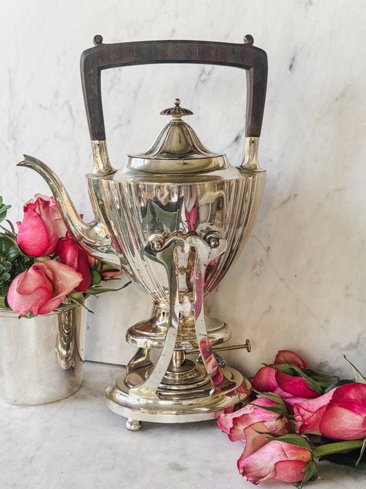 Antique Gorham Swing Teapot on Stand with Orginal Oil Burner