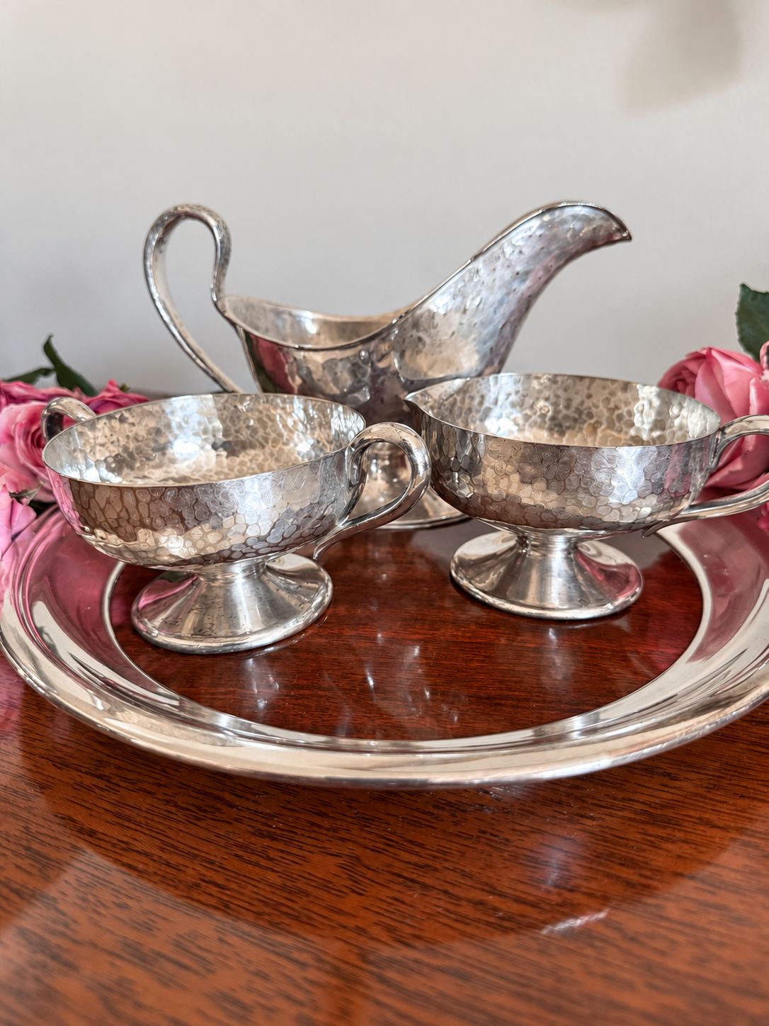 Three-Piece Hammered Set — Derby & Meriden