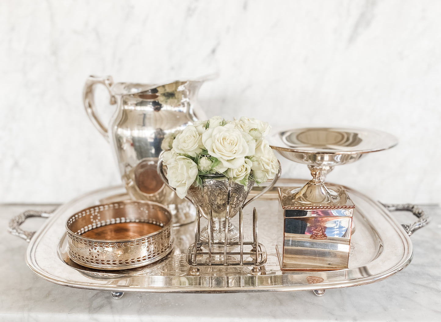 Kirk-Stieff Silverplate Bottle Coaster with Punched Rim and Wooden Insert
