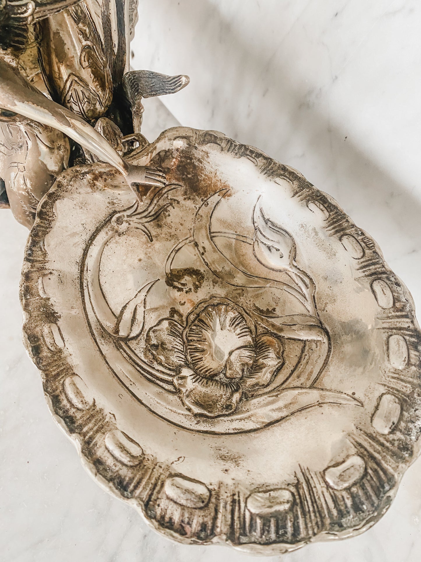 Exceptional Victorian Epergne With Fairy & Baby Figure