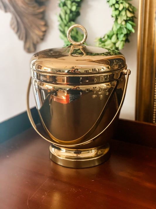 Saks 5th Avenue Brass Ice Bucket