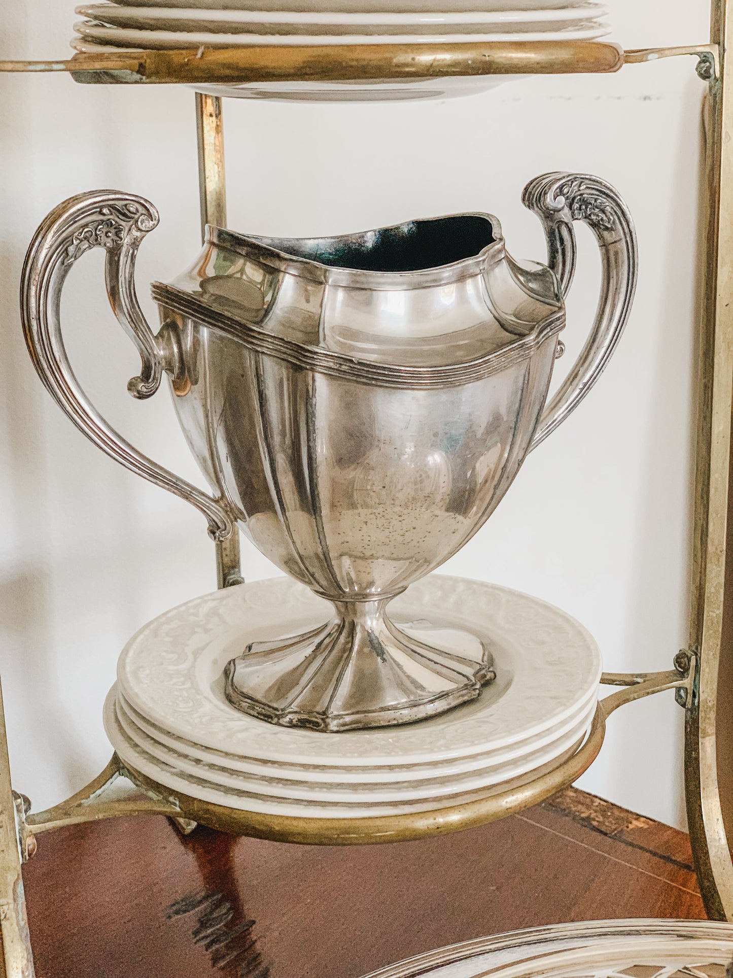 Antique Trophy Sugar Bowl Vase