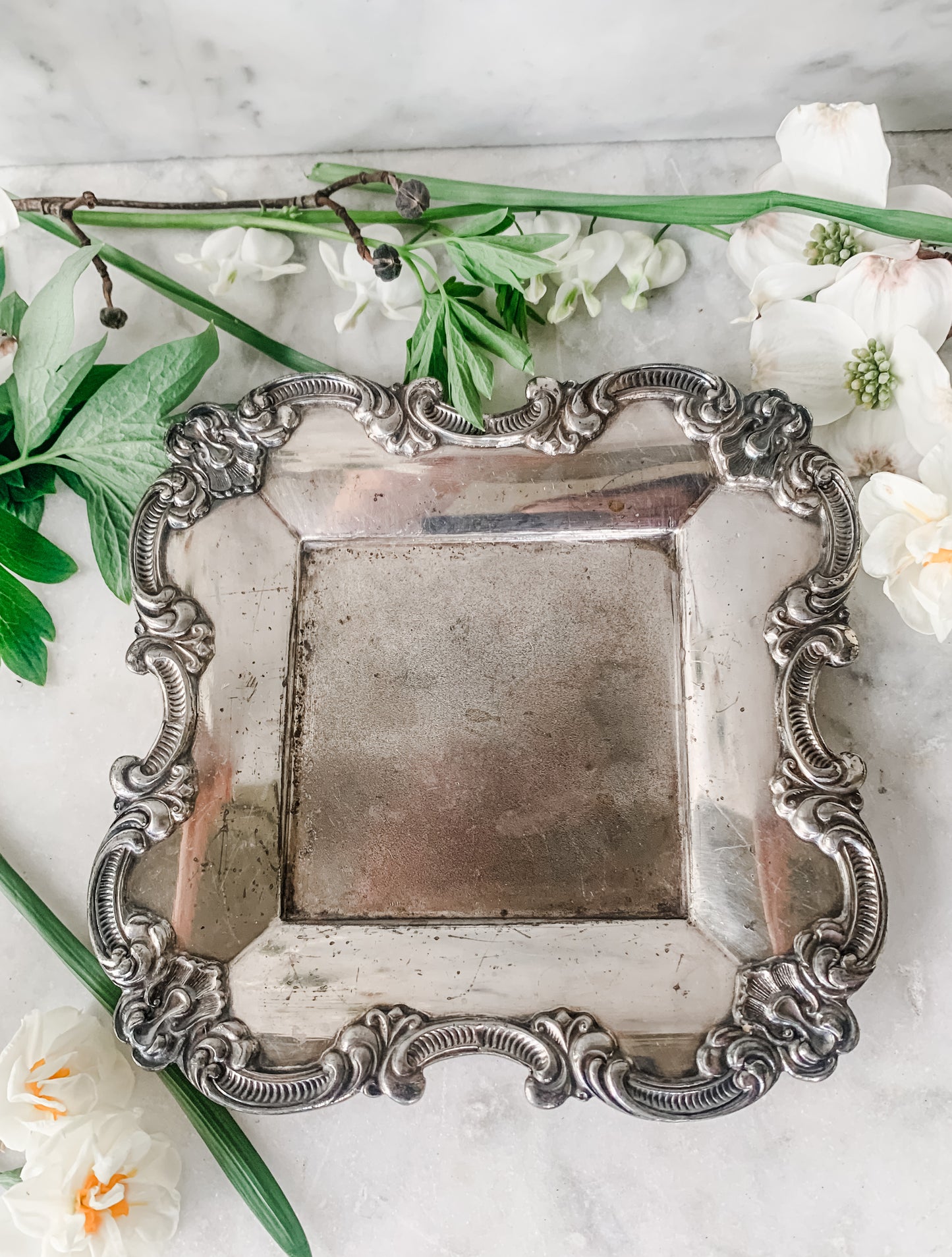 Antique Square Wilcox Dish