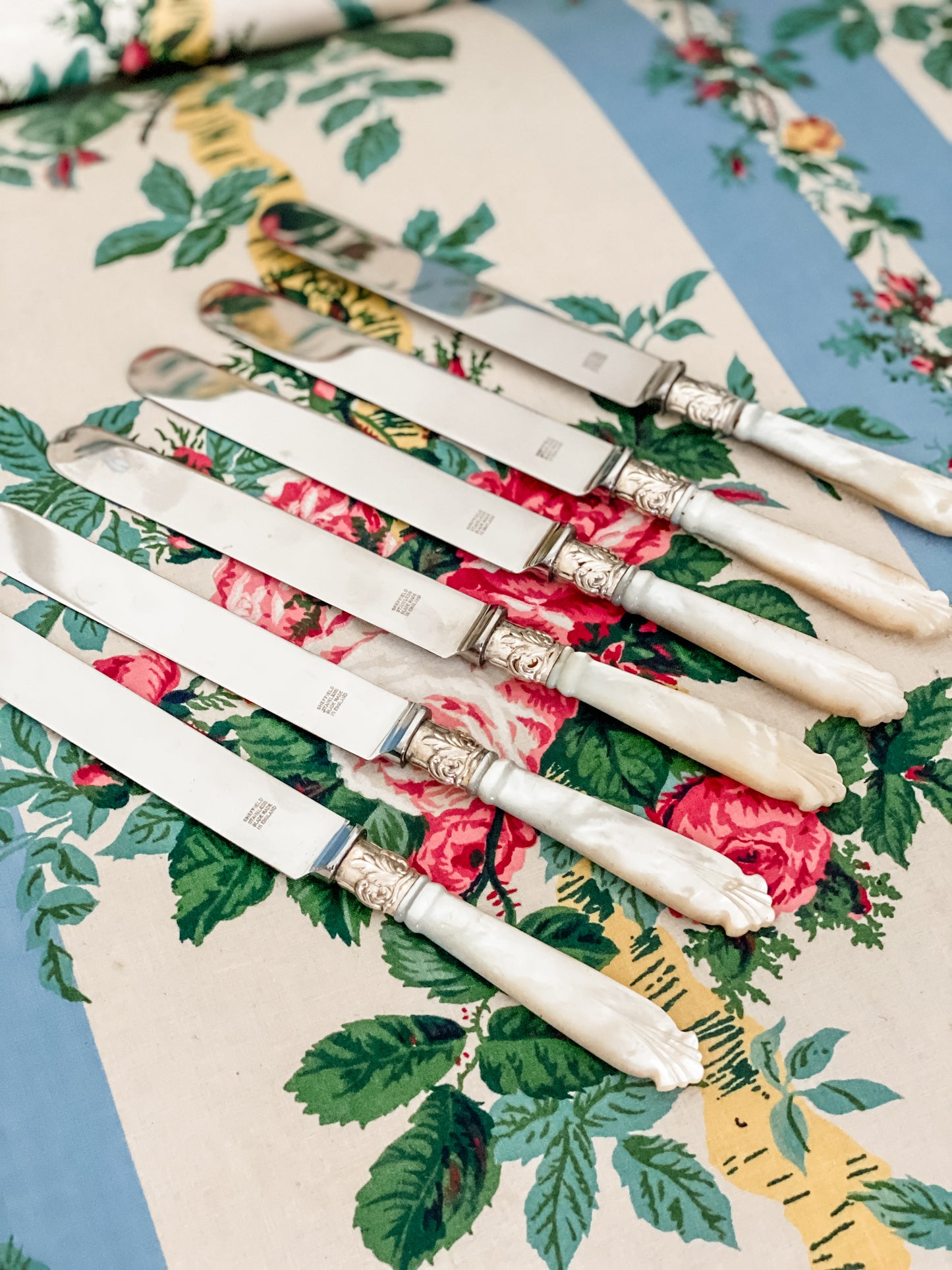 Set of 6 Mother of Pearl Handled Knives