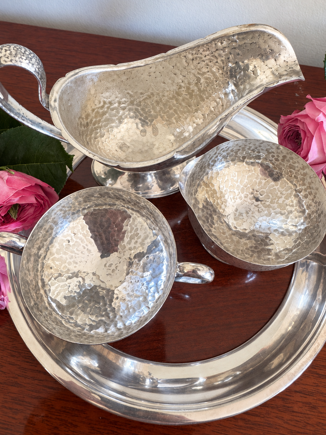 Three-Piece Hammered Set — Derby & Meriden