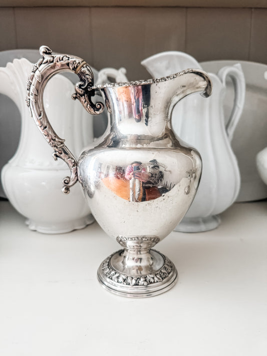 Early Old Sheffield Plate Pitcher with Sterling Cartouche, c. Late 1700s–Early 1800s