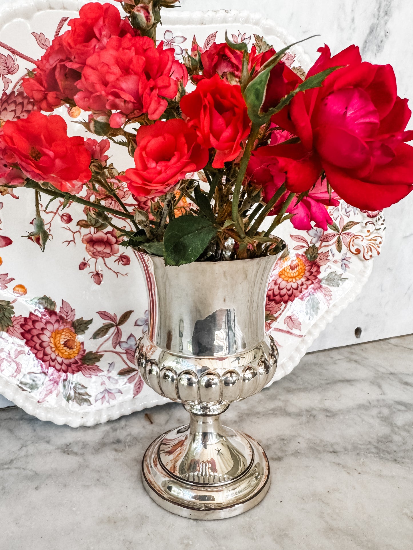 Antique Old Sheffield Plate Reproduction Miniature Urn