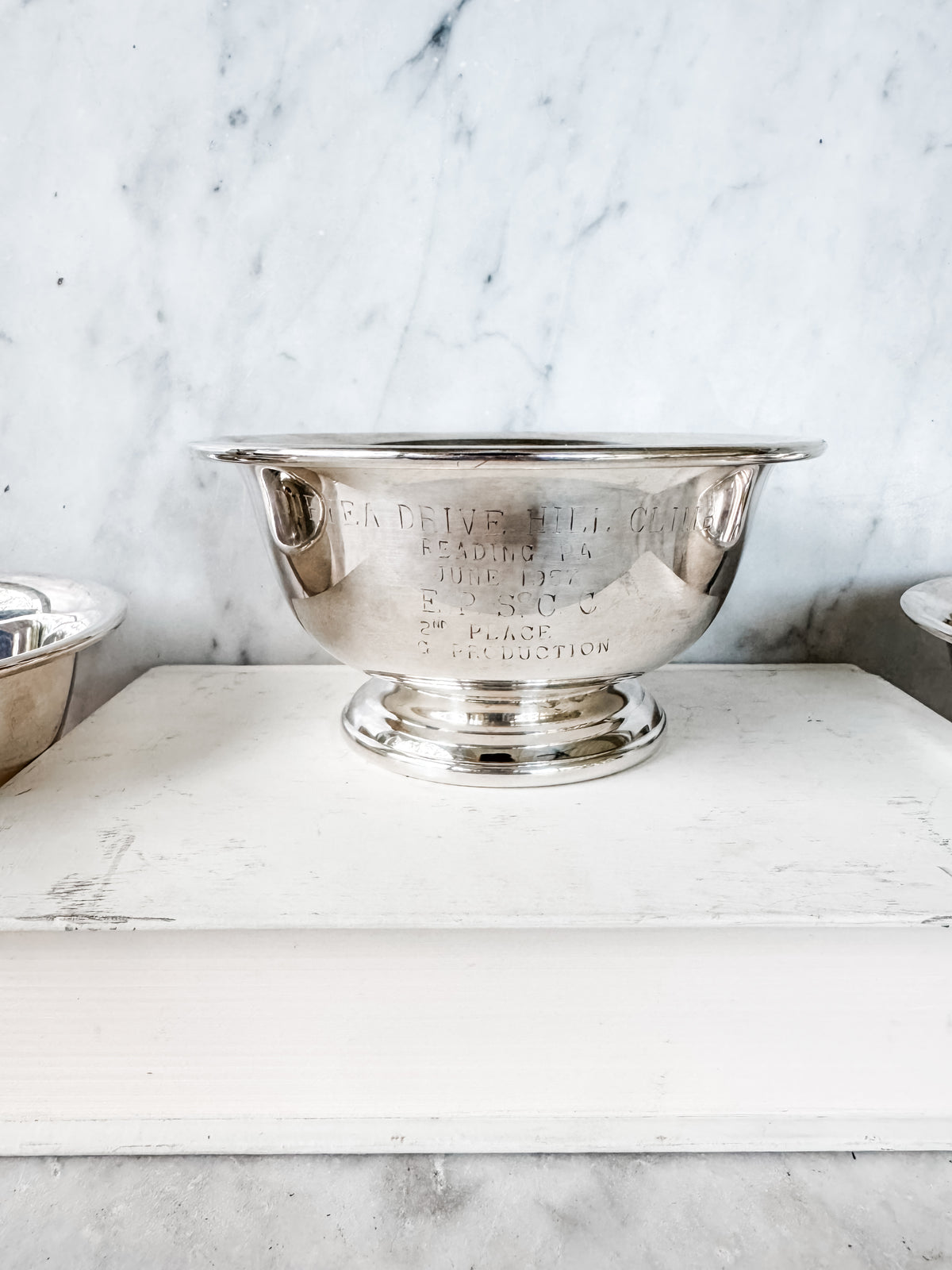 Winner’s Circle — Trio of 1957 Silverplate Trophy Bowls