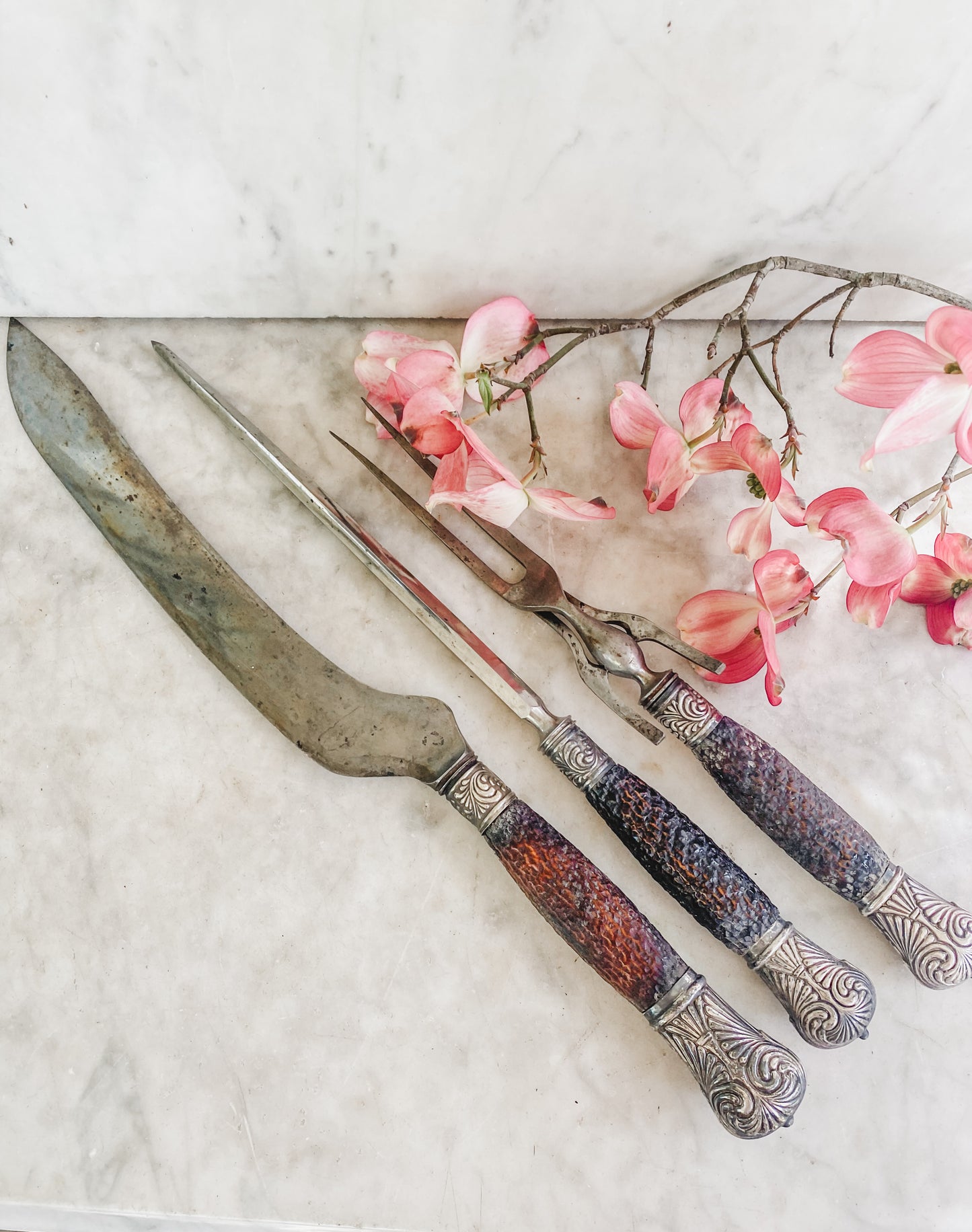 Antique Carving Set – 3-Piece Staghorn Style by American Cutlery Co.