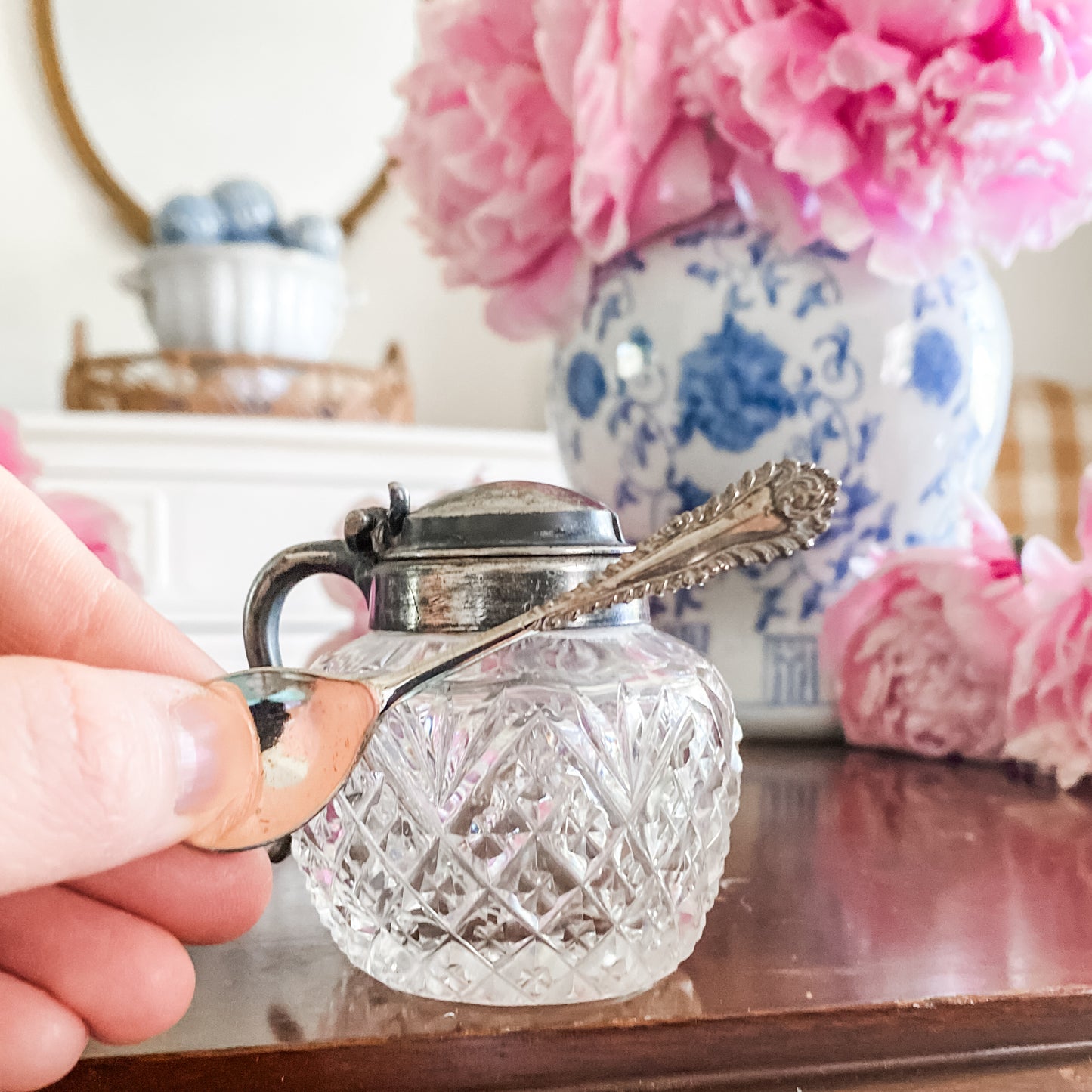 Antique Glass Syrup Jar With Lid