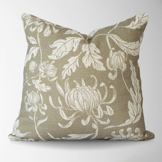 NEW! Peony Block Print Floral Pillow Cover