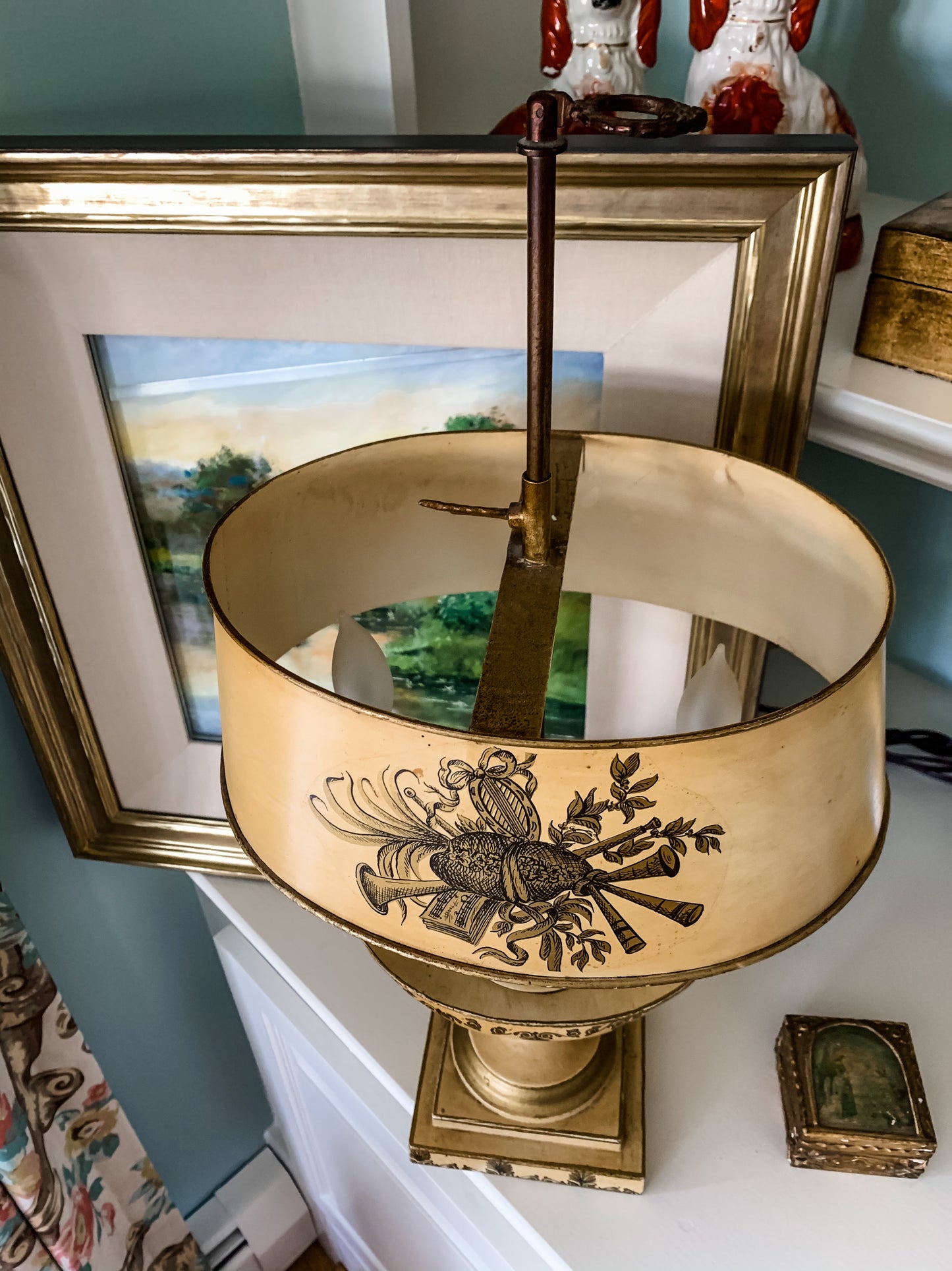 Large Bouillotte Lamp from Italy