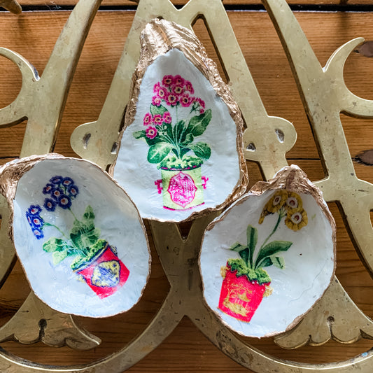 Three Topiary Oyster Shells