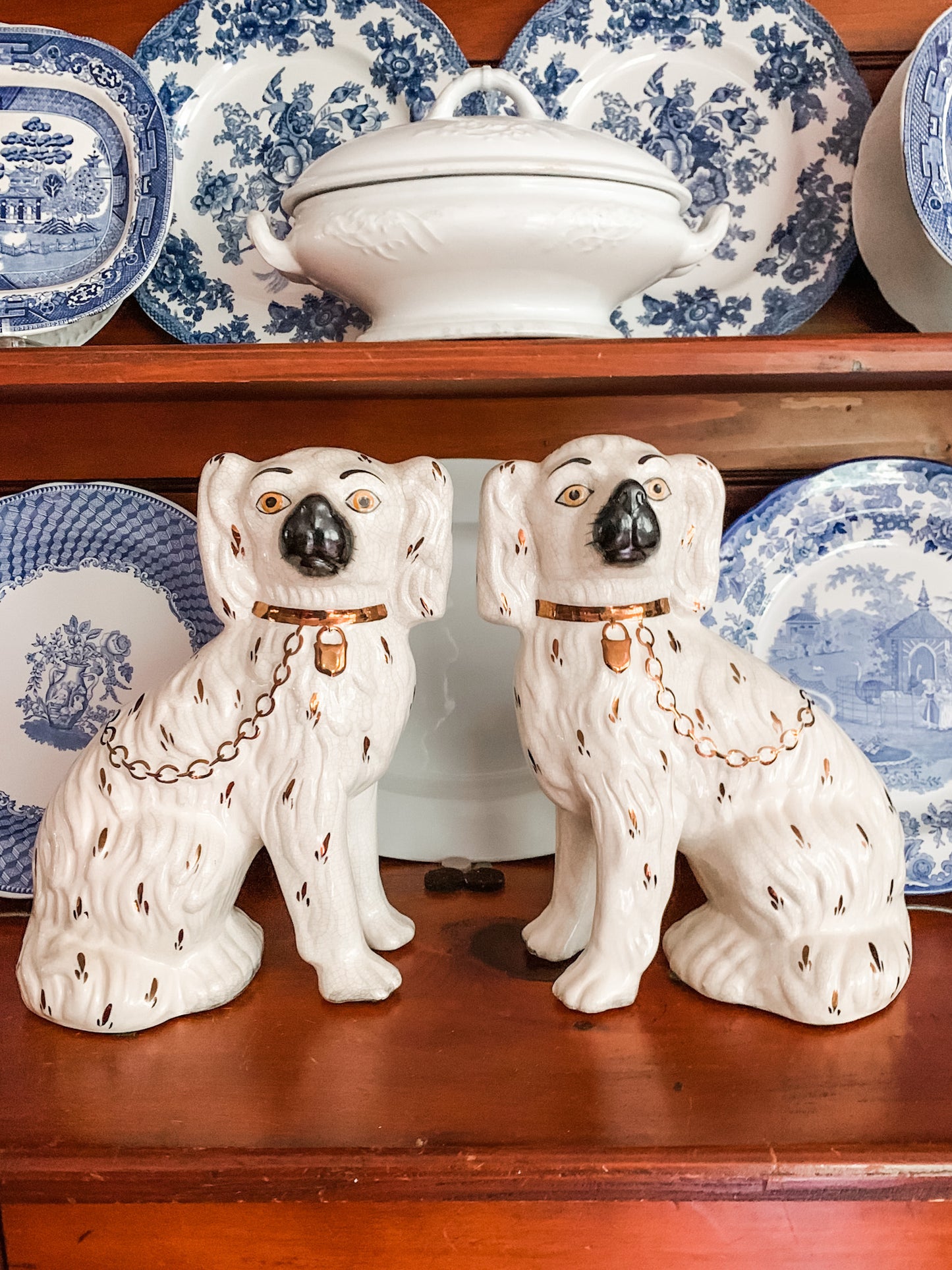 Fabulous Pair of Staffordshire Dogs