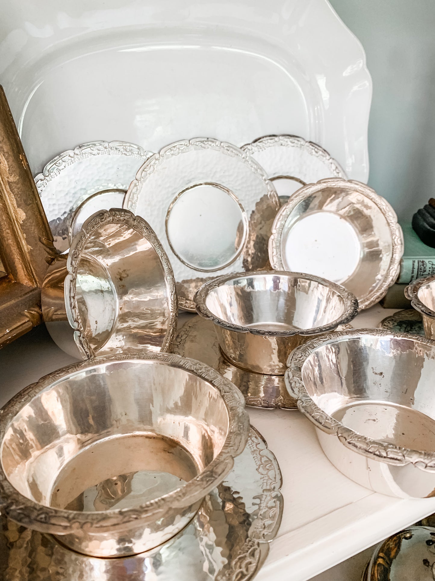 Spectacular Find! Set of 6 Finger Bowls & Stands!