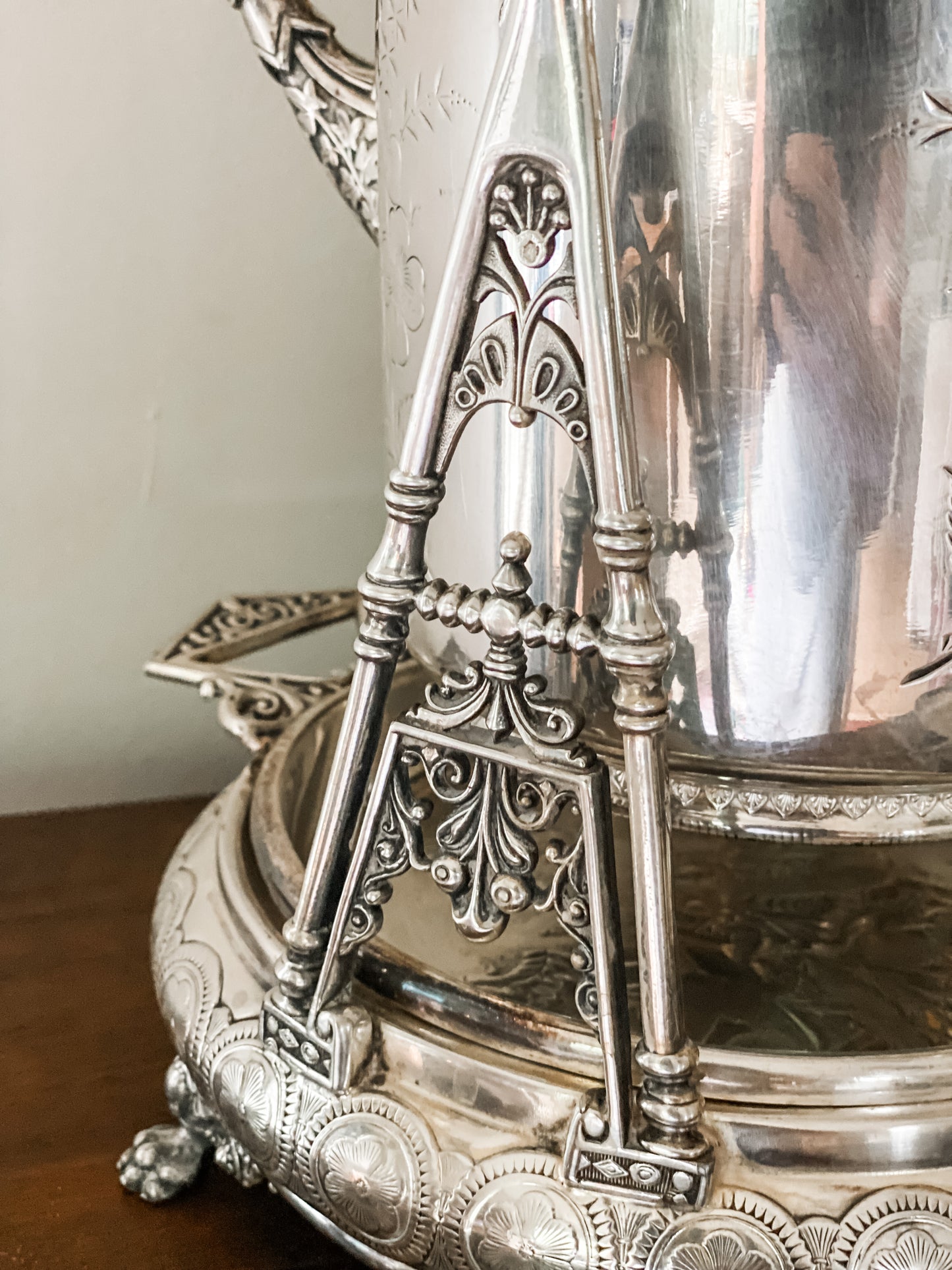 Absolutely Stunning!  Water Pitcher on Stand with Cup and Tray