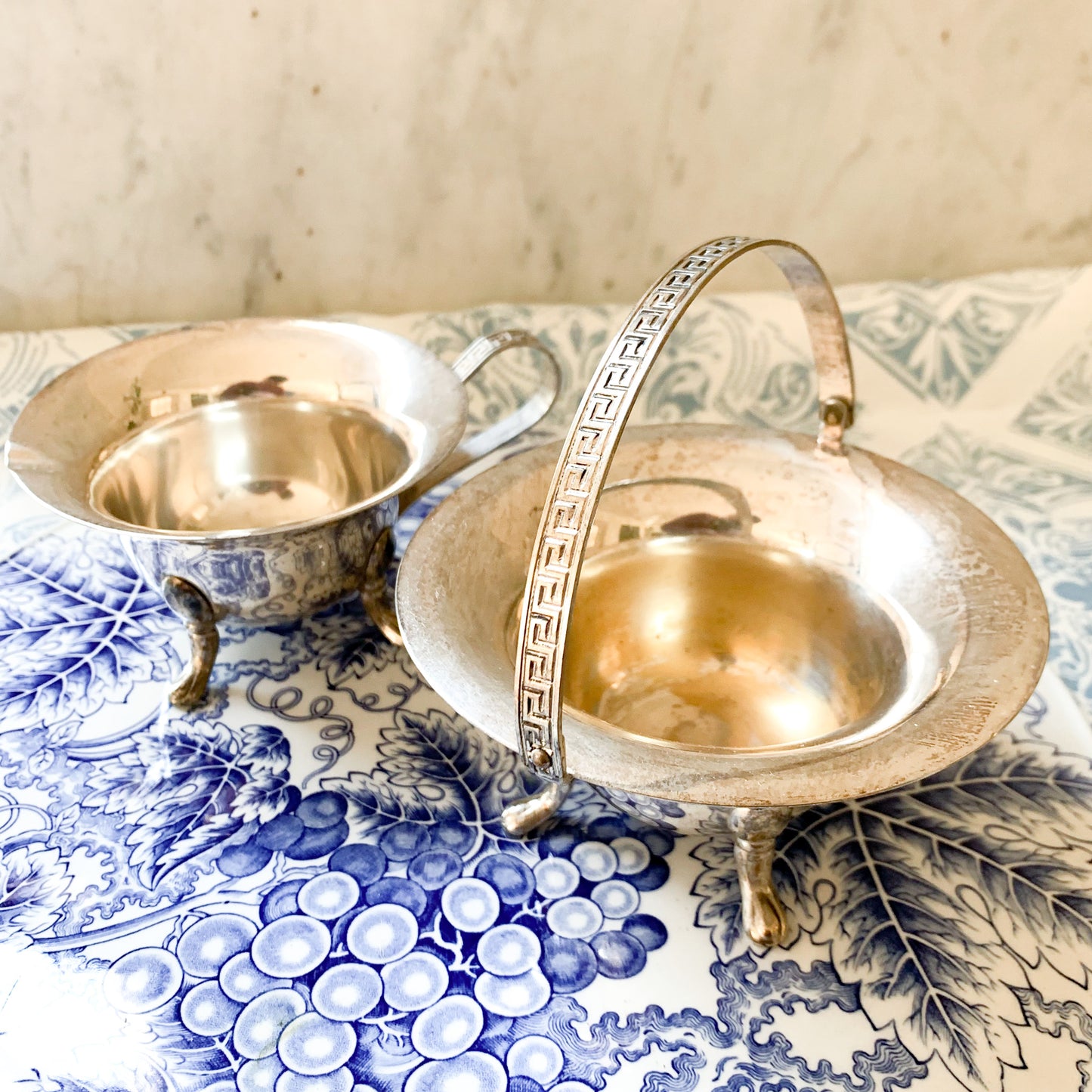 Empire Sheffield Silver Sugar and Creamer