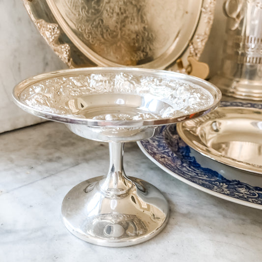 Sterling Silver Repousse pedestal