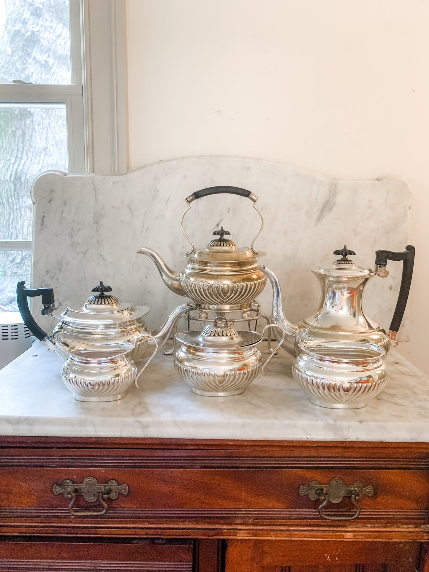 Stunning Antique Royal British Sheffield Tea And Coffee Set!