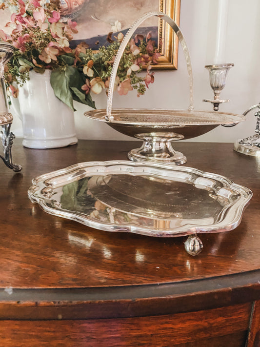 Wonderful Antique Tray on Ball and Claw Feet