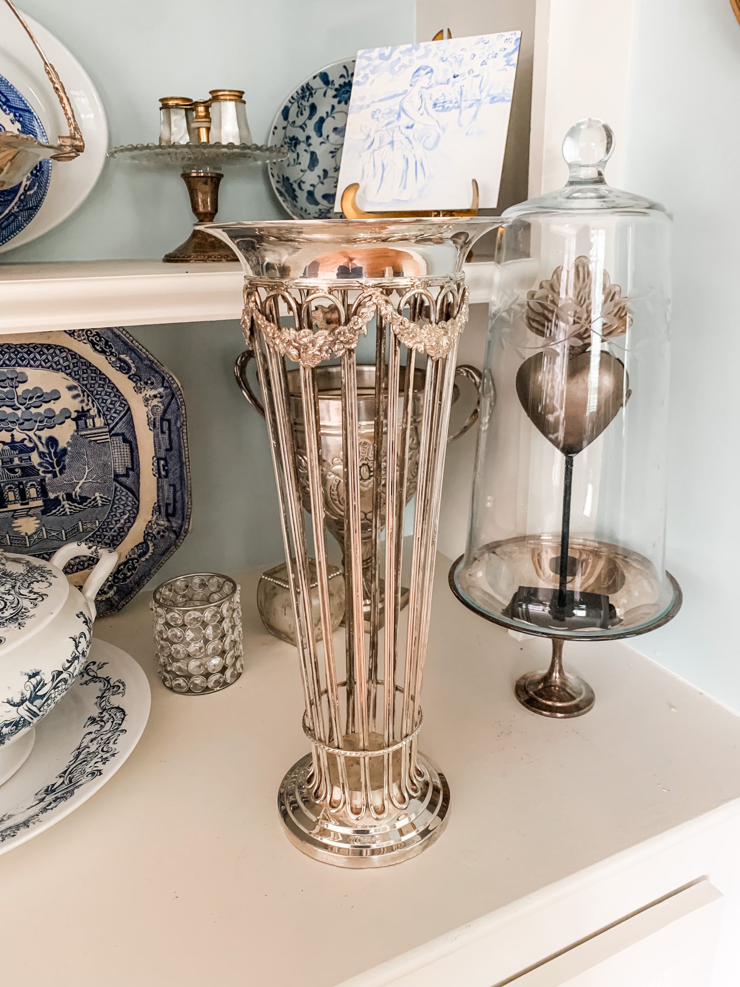 Awesome Find! Antique Trumpet Vase Holder
