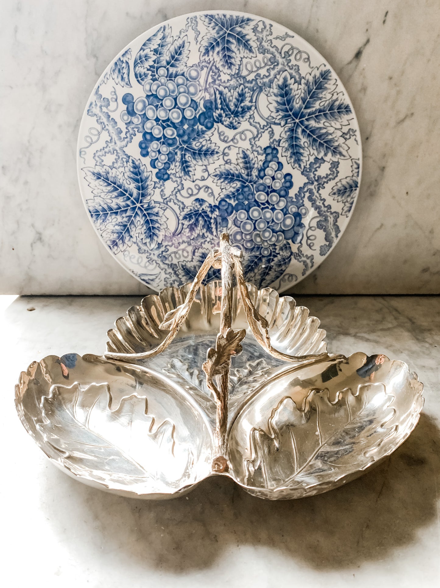 Amazing and Rare Antique British Sheffield Oak Leaf Plate