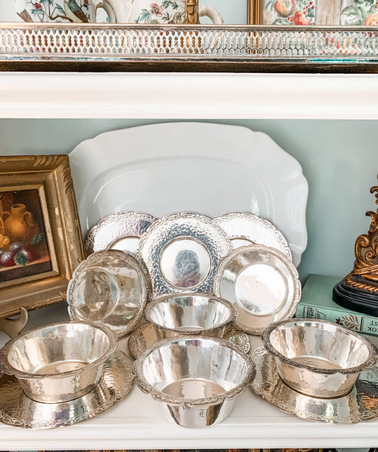 Spectacular Find! Set of 6 Finger Bowls & Stands!