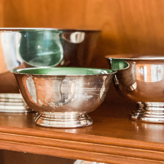 Set of 3 Graduated Silver Revere Bowls