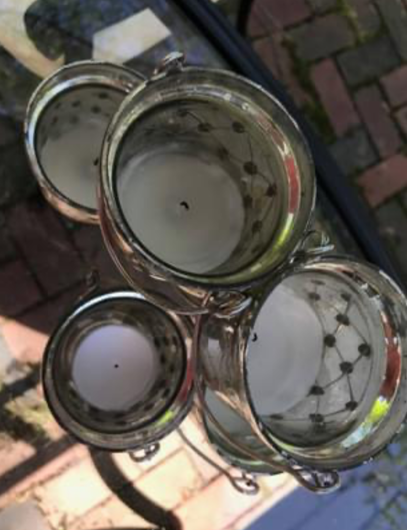 Beautiful Set of 6 Mercury Glass Votive Candle Holders