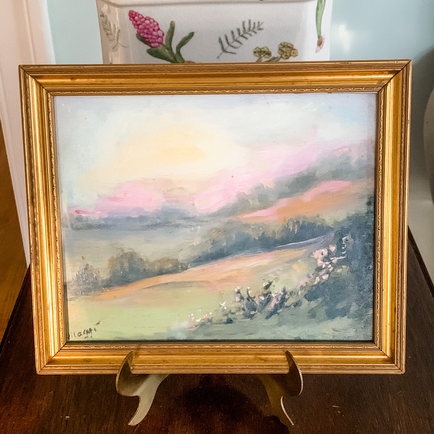 Charming Original Oil Painting of Countryside