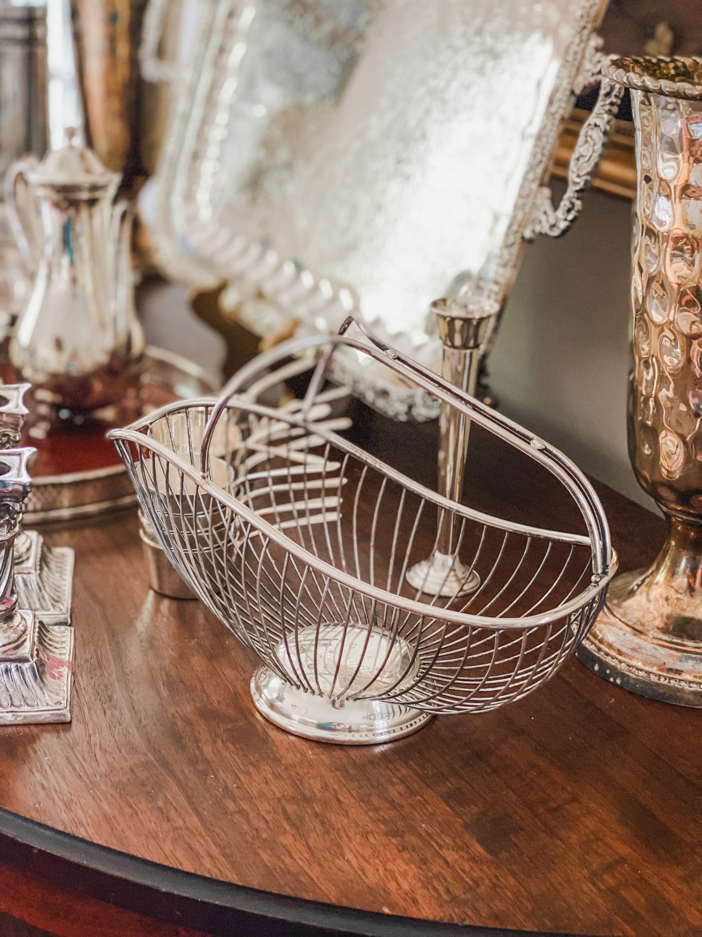 Vintage Wine Basket by a Rare Brand