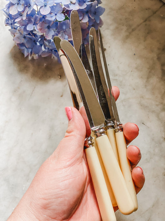 Set of 6 Vintage Knives from Sheffield, England