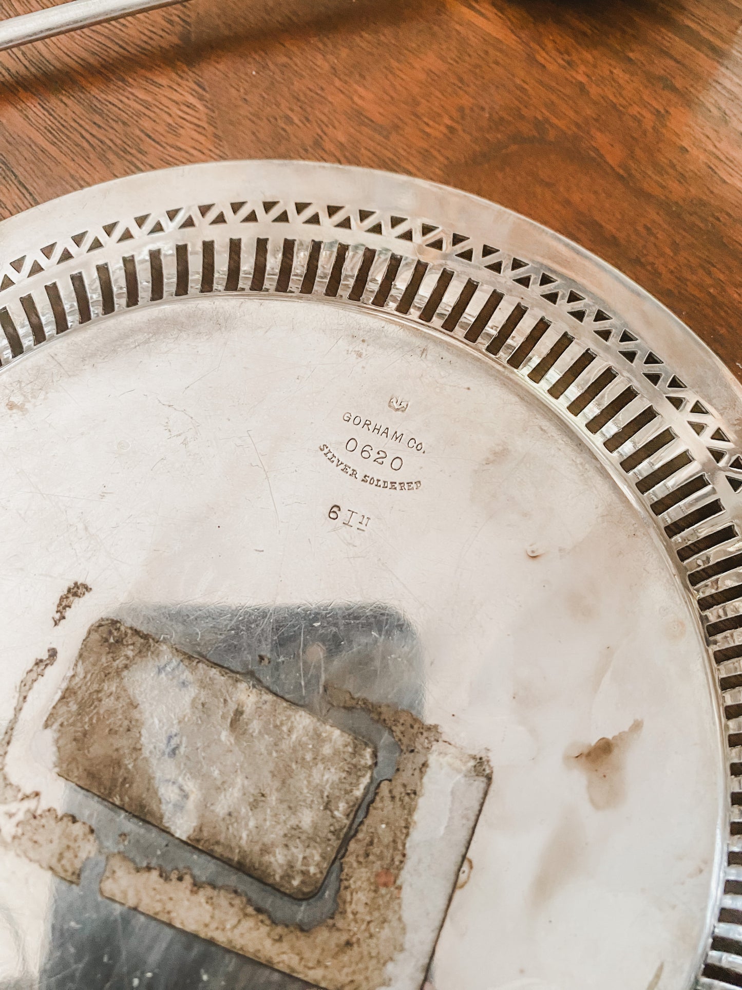 Antique Pierced Gorham Plate