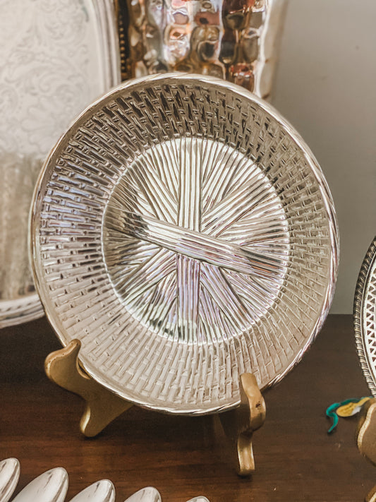 Fabulous Antique Gorham Woven Bowl