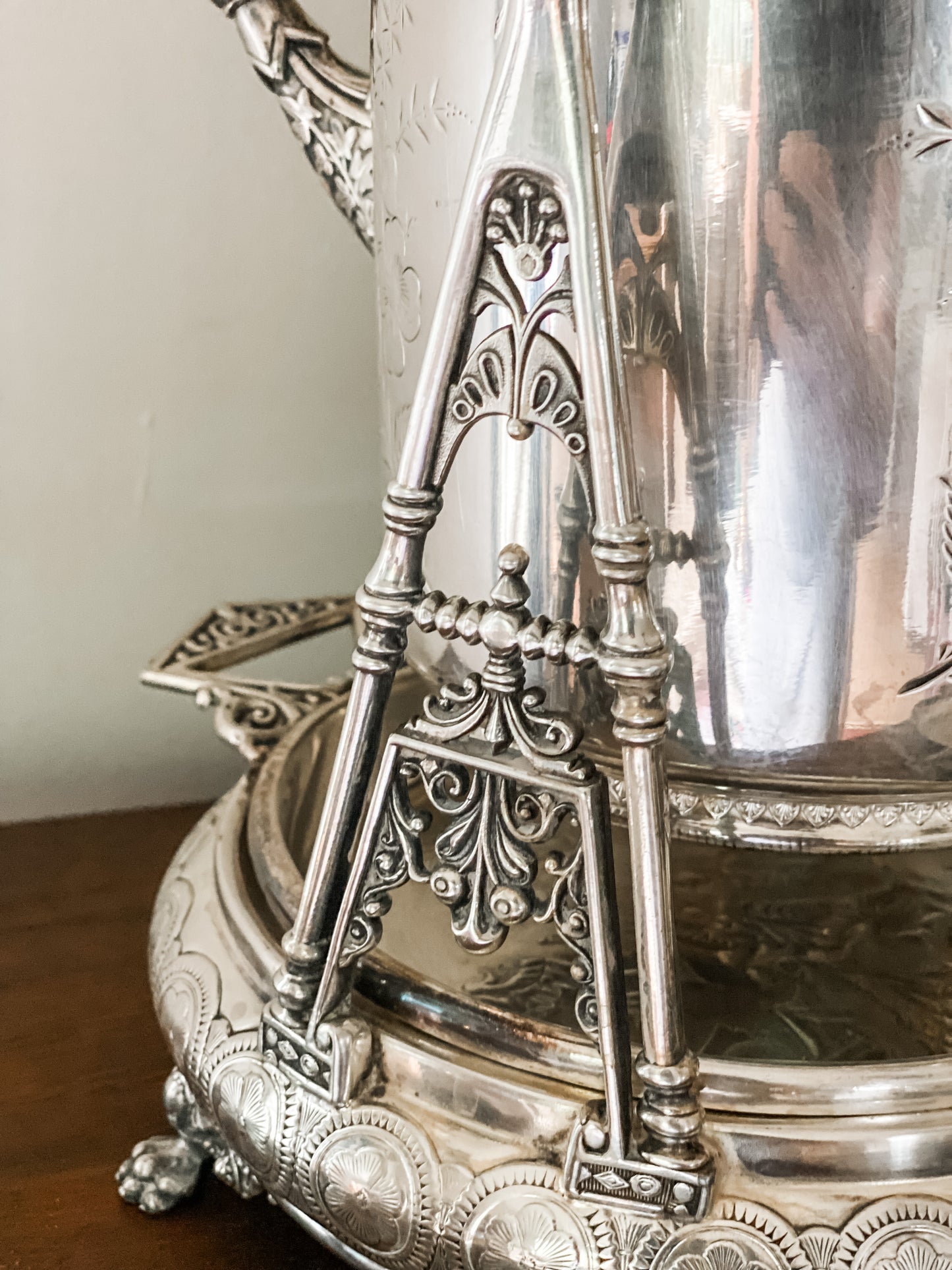 Absolutely Stunning!  Water Pitcher on Stand with Cup and Tray