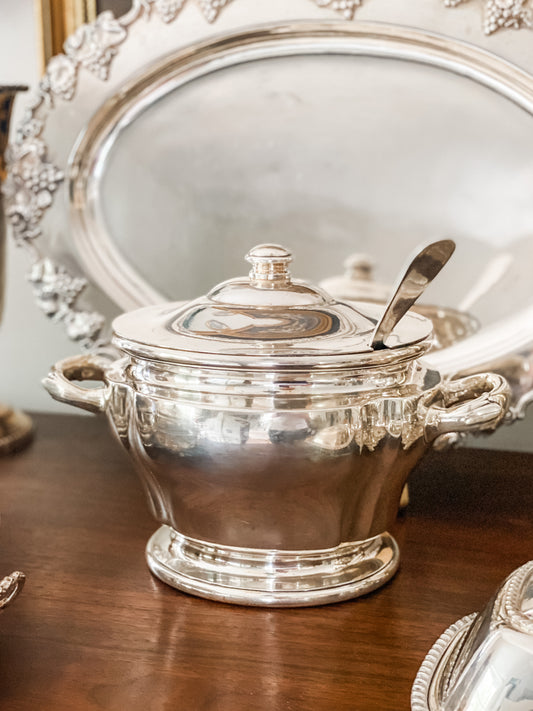 Antique Meriden Silver Soup Tureen