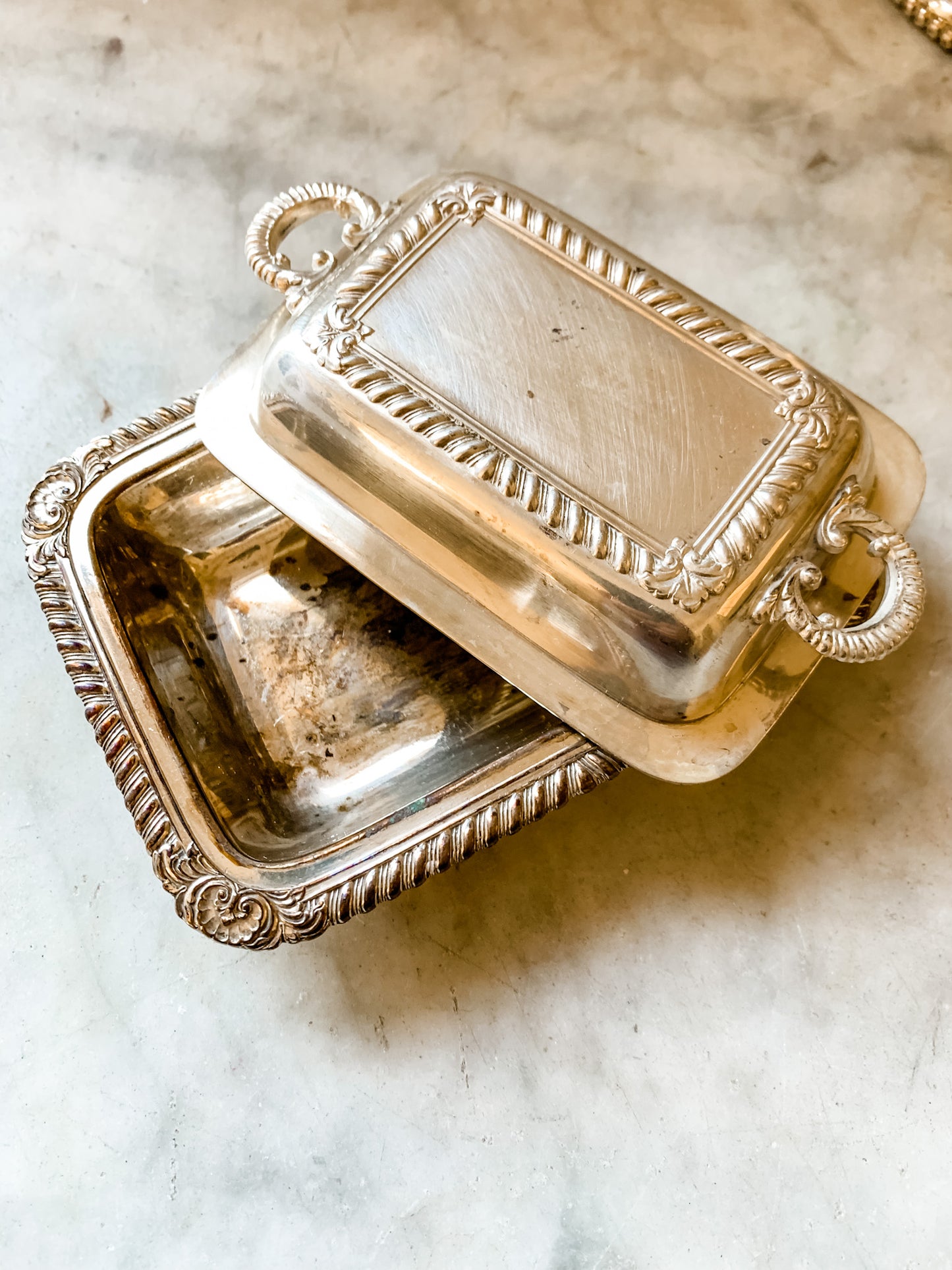 Darling Covered Silver Individual Butter Dish